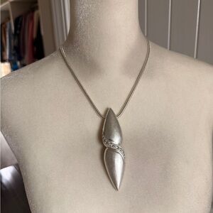 MarlaWynne Silver Sculptural Necklace New
